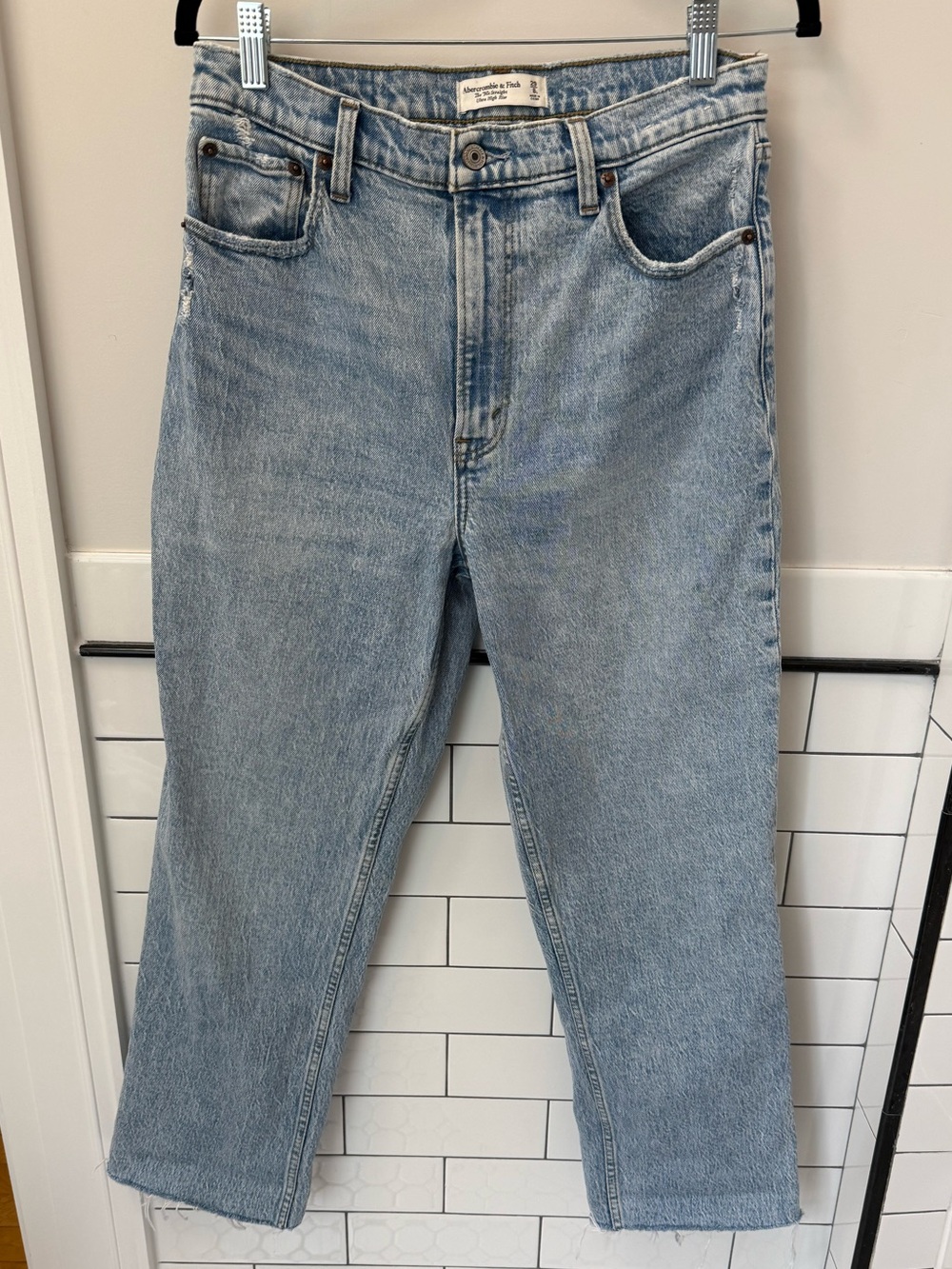Abercrombie & Fitch Light Wash Relaxed Straight Jeans